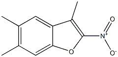 2-Nitro-3,5,6-trimethylbenzofuran 구조식 이미지