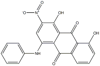 1-Anilino-4,5-dihydroxy-3-nitroanthraquinone 구조식 이미지