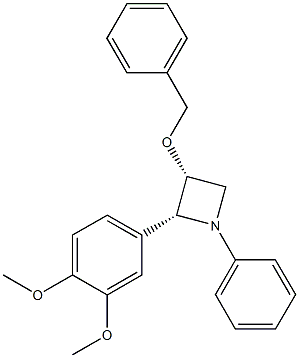 (2R,3R)-3-Benzyloxy-2-(3,4-dimethoxyphenyl)-1-phenylazetidine Structure