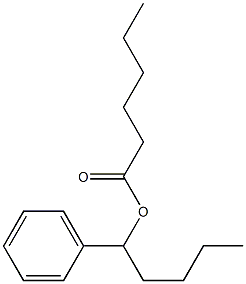 Hexanoic acid 1-phenylpentyl ester 구조식 이미지