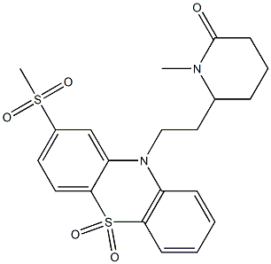 2-(Methylsulfonyl)-10-[2-(1-methyl-6-oxopiperidin-2-yl)ethyl]-10H-phenothiazine 5,5-dioxide Structure