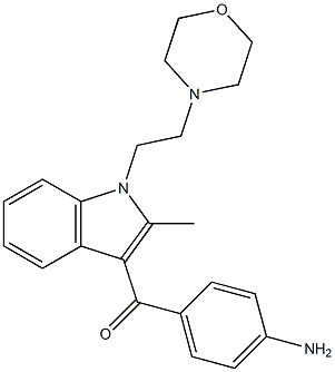 3-(4-Aminobenzoyl)-2-methyl-1-[2-morpholinoethyl]-1H-indole 구조식 이미지