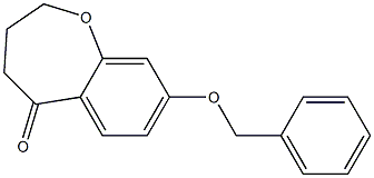 8-(Benzyloxy)-3,4-dihydro-1-benzoxepin-5(2H)-one 구조식 이미지