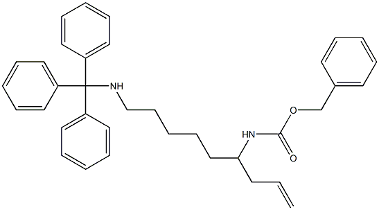 N-(Triphenylmethyl)-N'-(benzyloxycarbonyl)-8-nonene-1,6-diamine 구조식 이미지