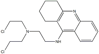 N,N-Bis(2-chloroethyl)-N'-(1,2,3,4-tetrahydroacridin-9-yl)-1,2-ethanediamine 구조식 이미지