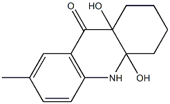 4a,9a-Dihydroxy-7-methyl-1,2,3,4,4a,9a-hexahydroacridin-9(10H)-one 구조식 이미지