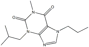 7-Propyl-3-isobutyl-1-methylxanthine Structure