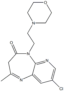 8-Chloro-2-methyl-5-(2-morpholinoethyl)-3H-pyrido[2,3-b][1,4]diazepin-4(5H)-one Structure