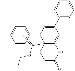 5-(4-Methylphenyl)-2-oxo-7-phenyl-1,2,3,4,4a,5-hexahydroquinoline-4a-carboxylic acid ethyl ester Structure