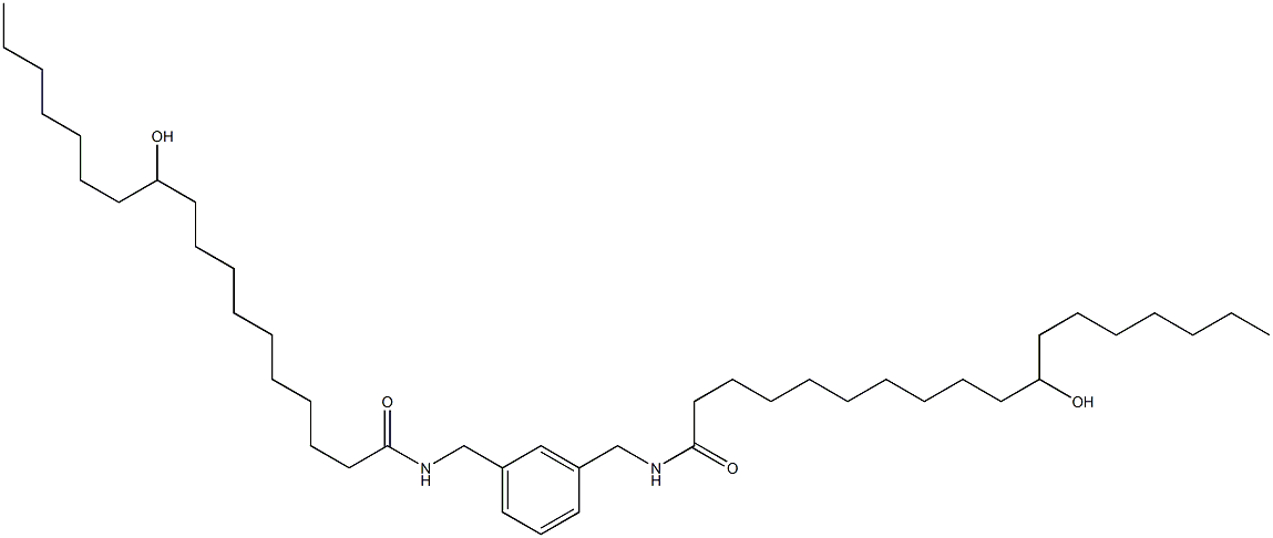 N,N'-(1,3-Phenylenebismethylene)bis(11-hydroxystearamide) 구조식 이미지