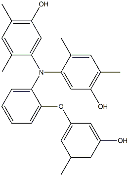 N,N-Bis(5-hydroxy-2,4-dimethylphenyl)-2-(3-hydroxy-5-methylphenoxy)benzenamine Structure