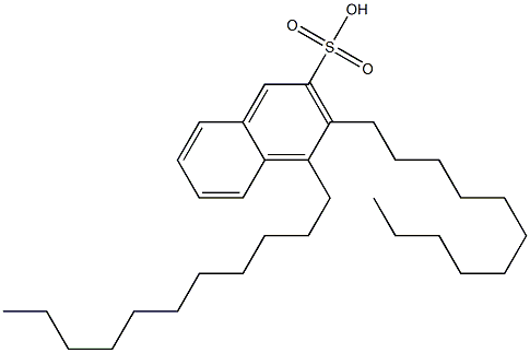 3,4-Diundecyl-2-naphthalenesulfonic acid Structure