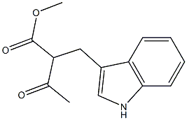 2-Acetyl-3-(1H-indol-3-yl)propionic acid methyl ester 구조식 이미지