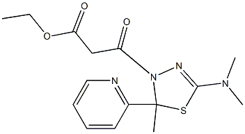 3-[[2-Methyl-2-(2-pyridinyl)-5-dimethylamino-2,3-dihydro-1,3,4-thiadiazol]-3-yl]-3-oxopropanoic acid ethyl ester Structure