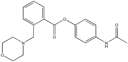 2-(Morpholinomethyl)benzoic acid 4-(acetylamino)phenyl ester 구조식 이미지