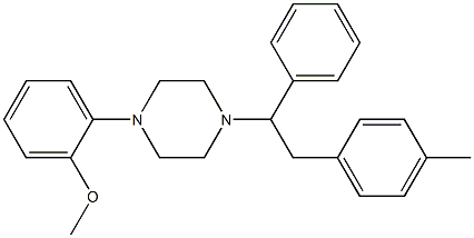 1-(o-Methoxyphenyl)-4-[1-phenyl-2-(p-tolyl)ethyl]piperazine 구조식 이미지