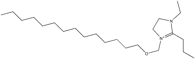 1-Ethyl-2-propyl-3-[(tetradecyloxy)methyl]-4,5-dihydro-1H-imidazol-3-ium 구조식 이미지