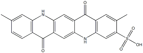 5,7,12,14-Tetrahydro-2,10-dimethyl-7,14-dioxoquino[2,3-b]acridine-3-sulfonic acid 구조식 이미지