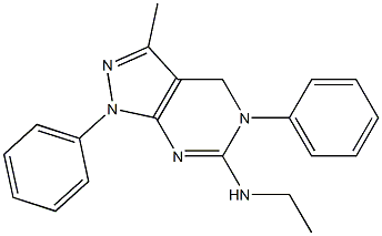 5-Phenyl-6-ethylamino-3-methyl-1-phenyl-4,5-dihydro-1H-pyrazolo[3,4-d]pyrimidine 구조식 이미지