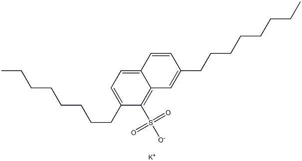 2,7-Dioctyl-1-naphthalenesulfonic acid potassium salt 구조식 이미지