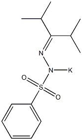 2,4-Dimethyl-3-pentanone phenylsulfonyl-N-potassio hydrazone Structure