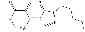 1-Pentyl-4-amino-N,N-dimethyl-1H-pyrazolo[3,4-b]pyridine-5-carboxamide Structure