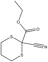 2-Cyano-1,3-dithiane-2-carboxylic acid ethyl ester 구조식 이미지