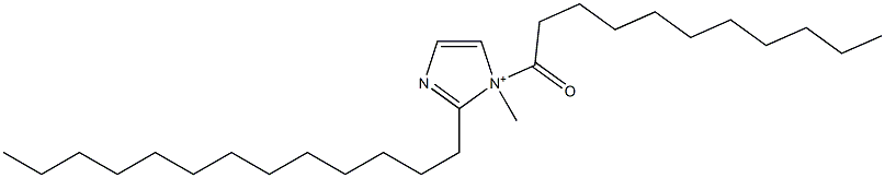 1-Methyl-1-undecanoyl-2-tridecyl-1H-imidazol-1-ium Structure