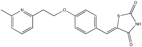(5Z)-5-[4-[2-(6-Methyl-2-pyridinyl)ethoxy]benzylidene]thiazolidine-2,4-dione Structure