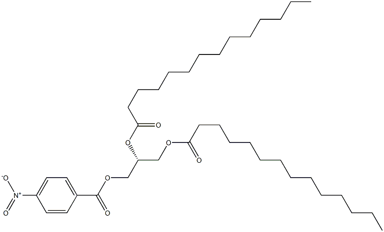 [R,(-)]-1,2,3-Propanetriol 1,2-ditetradecanoate 3-(p-nitrobenzoate) Structure