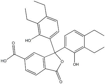 1,1-Bis(3,4-diethyl-2-hydroxyphenyl)-1,3-dihydro-3-oxoisobenzofuran-6-carboxylic acid Structure