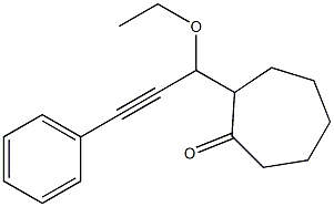 2-(1-Ethoxy-3-phenyl-2-propynyl)cycloheptanone 구조식 이미지