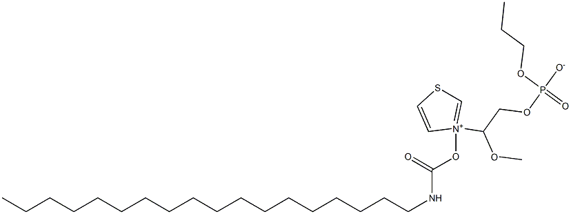 Phosphoric acid (R)-2-methoxy-3-(octadecylcarbamoyloxy)propyl 2-[(thiazol-3-ium)-3-yl]ethyl ester 구조식 이미지