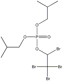 Phosphoric acid diisobutyl 1,2,2,2-tetrabromoethyl ester Structure
