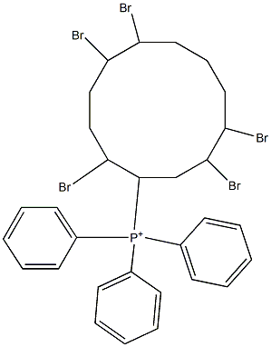 (2,5,6,10,11-Pentabromocyclododecyl)triphenylphosphonium Structure