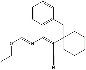 4-(Ethoxymethyleneamino)spiro[naphthalene-2(1H),1'-cyclohexane]-3-carbonitrile Structure