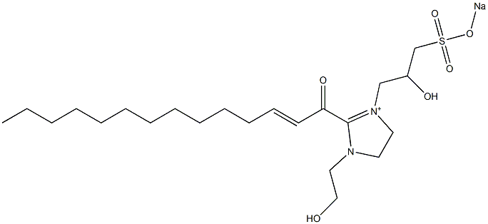 1-(2-Hydroxyethyl)-3-[2-hydroxy-3-(sodiooxysulfonyl)propyl]-2-(2-tetradecenoyl)-2-imidazoline-3-ium Structure