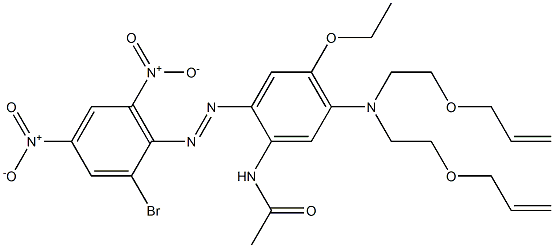 2'-(2-Bromo-4,6-dinitrophenylazo)-4'-ethoxy-5'-[bis(2-allyloxyethyl)amino]acetanilide Structure