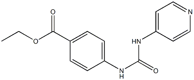 1-[(4-(Ethoxycarbonyl)phenyl)]-3-(pyridin-4-yl)urea 구조식 이미지