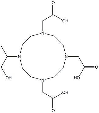 10-(2-Hydroxy-1-methylethyl)-1,4,7,10-tetraazacyclododecane-1,4,7-trisacetic acid Structure
