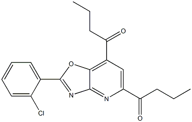 2-(2-Chlorophenyl)-5,7-dibutanoyloxazolo[4,5-b]pyridine 구조식 이미지