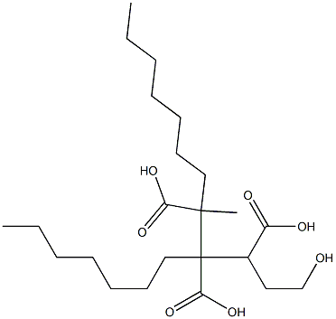 Butane-1,2,3-tricarboxylic acid 1-(2-hydroxyethyl)2,3-diheptyl ester 구조식 이미지