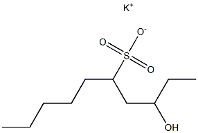 3-Hydroxydecane-5-sulfonic acid potassium salt 구조식 이미지