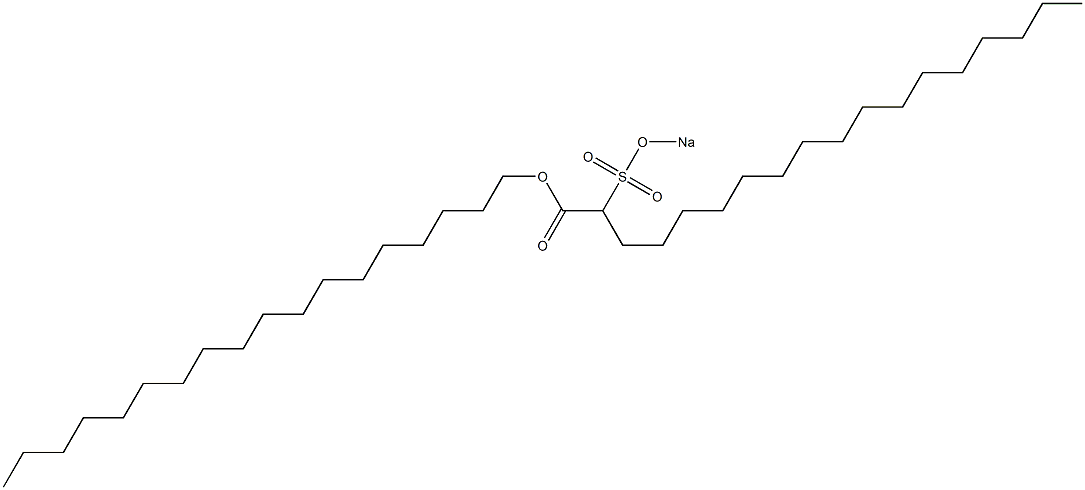 2-(Sodiosulfo)octadecanoic acid octadecyl ester 구조식 이미지