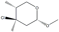 (2S,4R,5R)-4-Chloro-2-methoxy-4,5-dimethyl-3,4,5,6-tetrahydro-2H-pyran 구조식 이미지