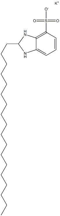 2,3-Dihydro-2-octadecyl-1H-benzimidazole-4-sulfonic acid potassium salt 구조식 이미지