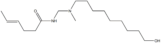 N-[[N-(9-Hydroxynonyl)-N-methylamino]methyl]-4-hexenamide 구조식 이미지