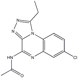 4-Acetylamino-7-chloro-1-ethyl[1,2,4]triazolo[4,3-a]quinoxaline 구조식 이미지