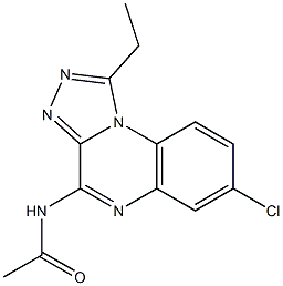 4-Acetylamino-7-chloro-1-ethyl[1,2,4]triazolo[4,3-a]quinoxaline Structure