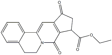 5,6,8,9,10,11-Hexahydro-8,11-dioxobenzo[a]cyclopenta[g]quinolizine-9-carboxylic acid ethyl ester 구조식 이미지